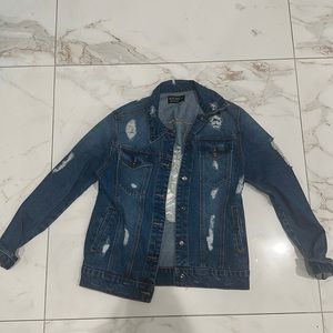Ripped Back Jean Jacket